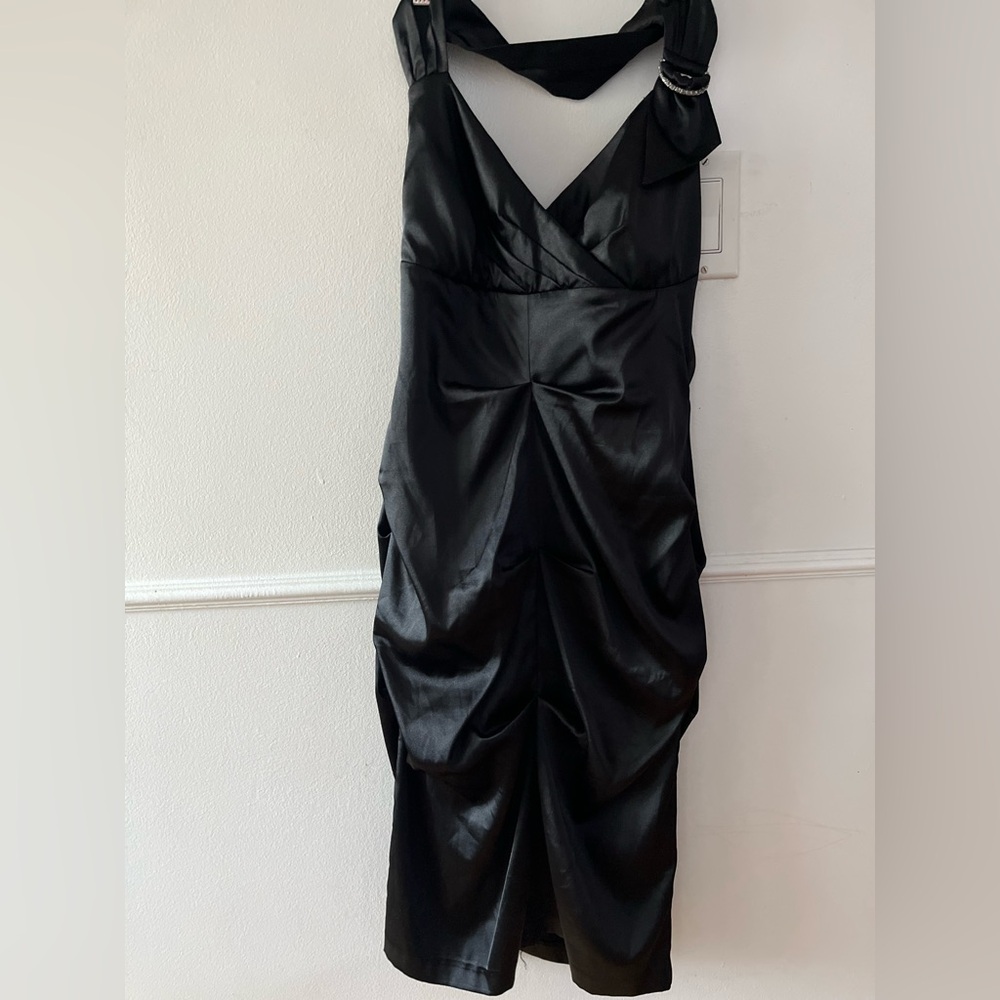 Black party midi dress